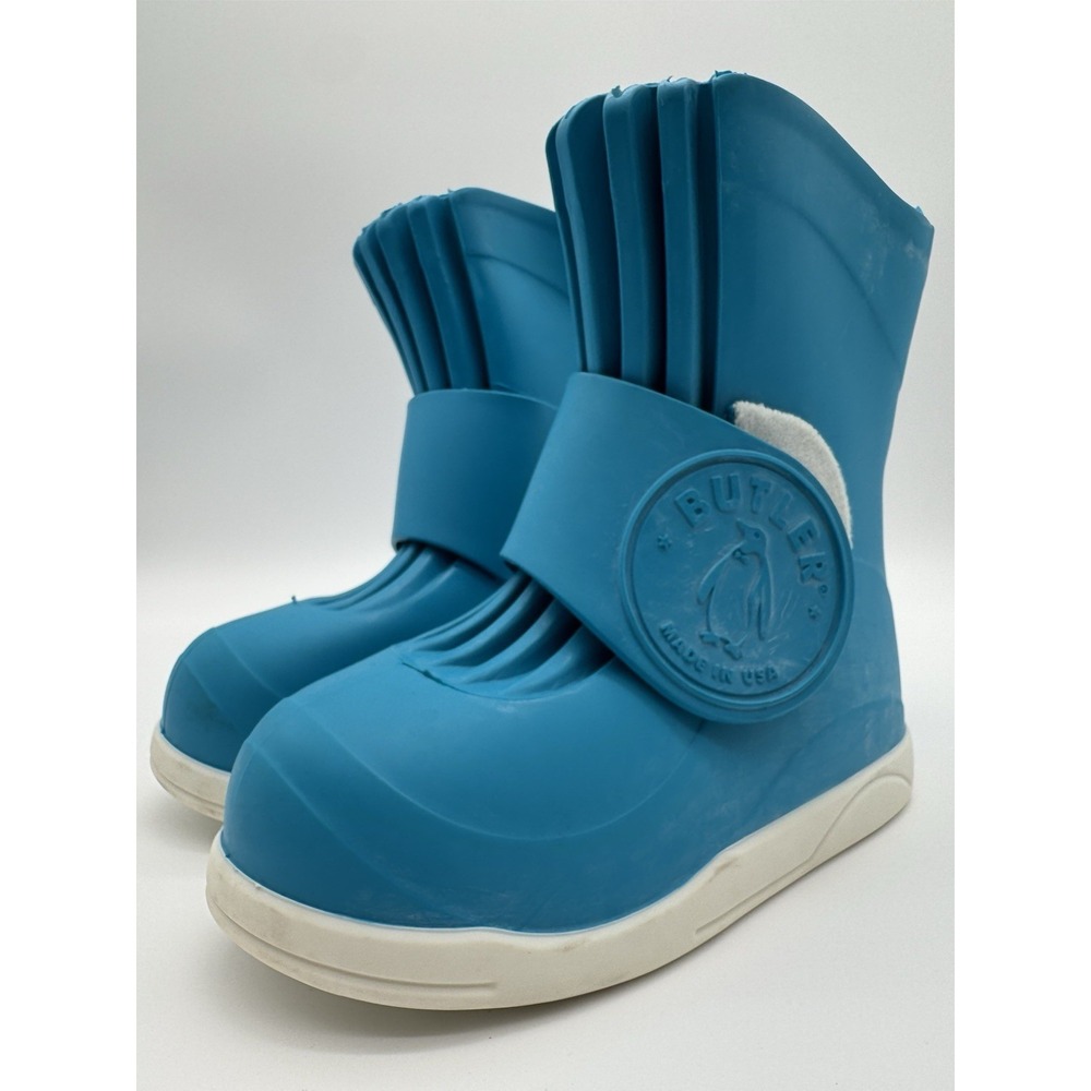 Butler Rain Boots Blue Size 9 Fits 8 Waterproof Rubber Slip On‎